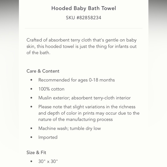 NEW | Little Unicorn Infant Hooded Towel, Lemon - Picture 7 of 7